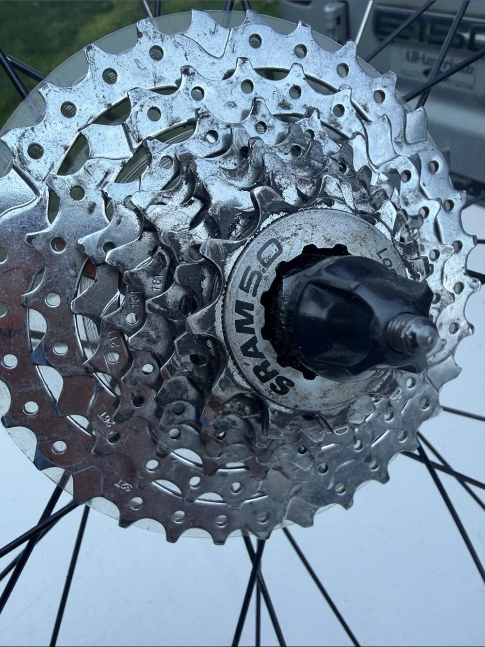 Matrix 750  Blue Bicycle Wheel with Cassette